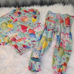 Posh Peanut Mint Green Party/Birthday Print Pajama Set